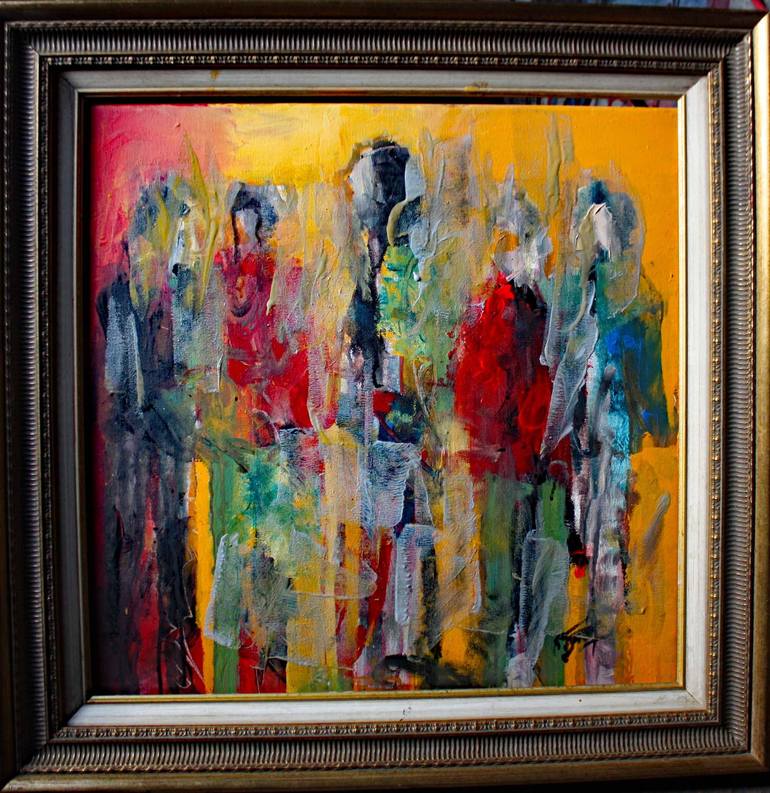 Original People Painting by jacques DONNEAUD