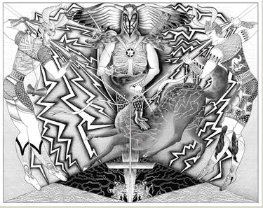Original Black & White Classical Mythology Digital by Artès Yann