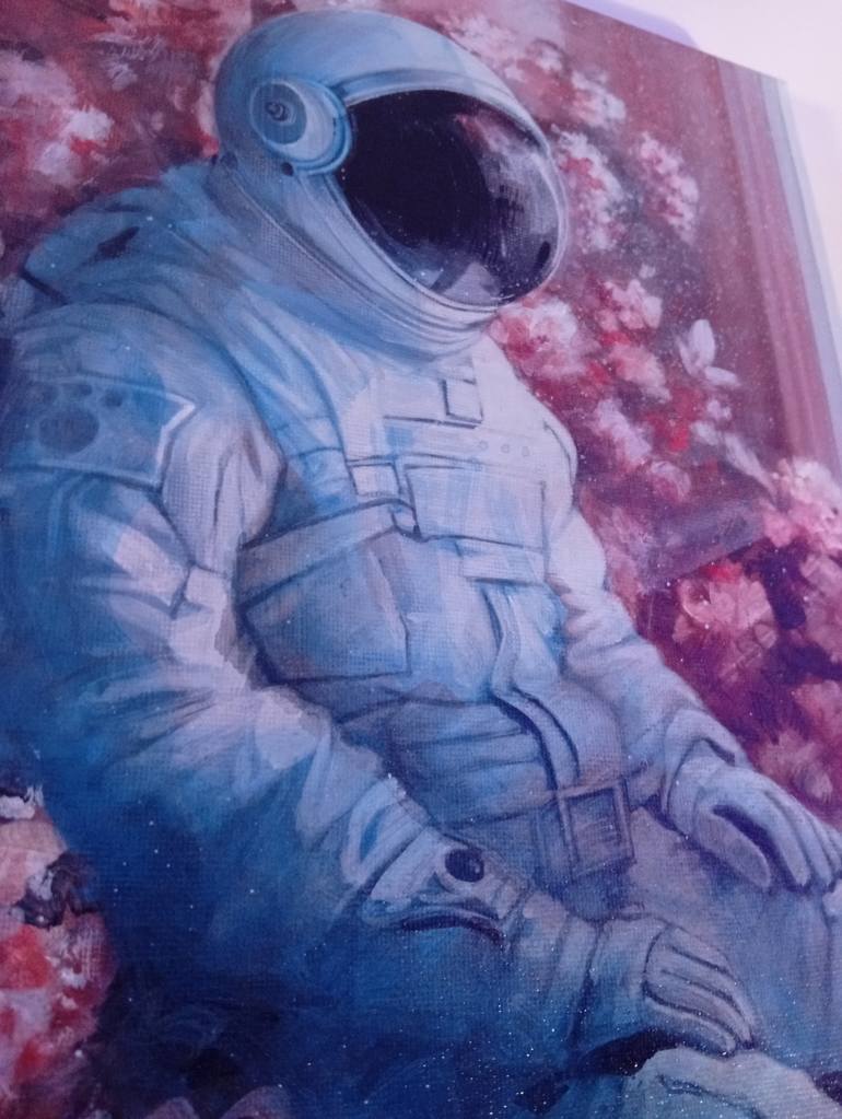 Original Figurative Outer Space Painting by Sara Conte