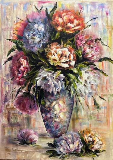 Original Impressionism Floral Paintings by Alisa Shirkhanyan