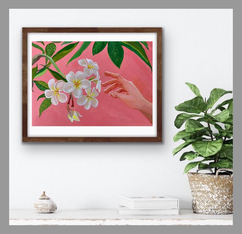 Original Illustration Floral Painting by Eugenie Eremeichuk