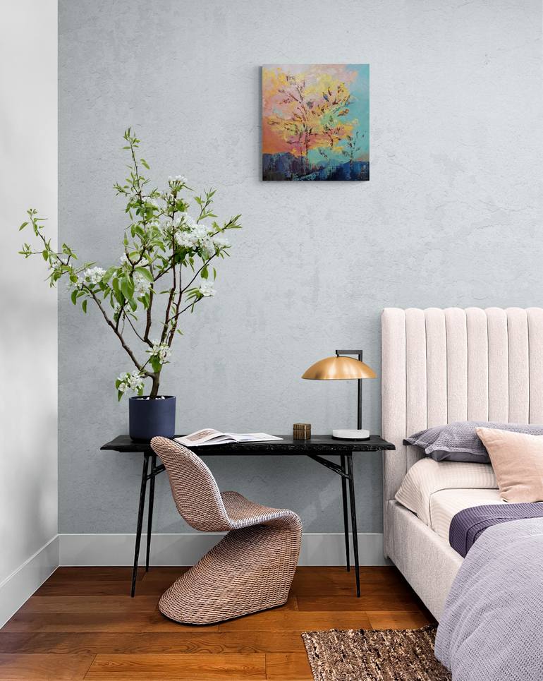 Original Abstract Landscape Painting by Tatiana Ivolga