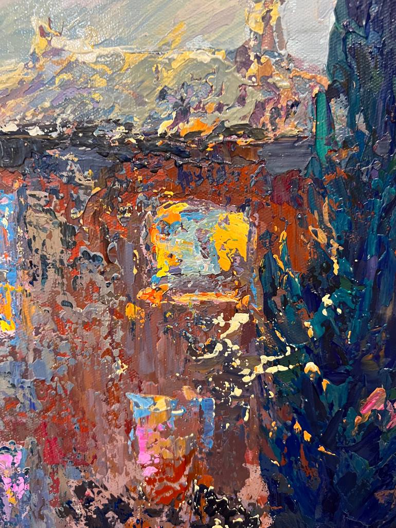 Original Art Deco Landscape Painting by Tatiana Ivolga