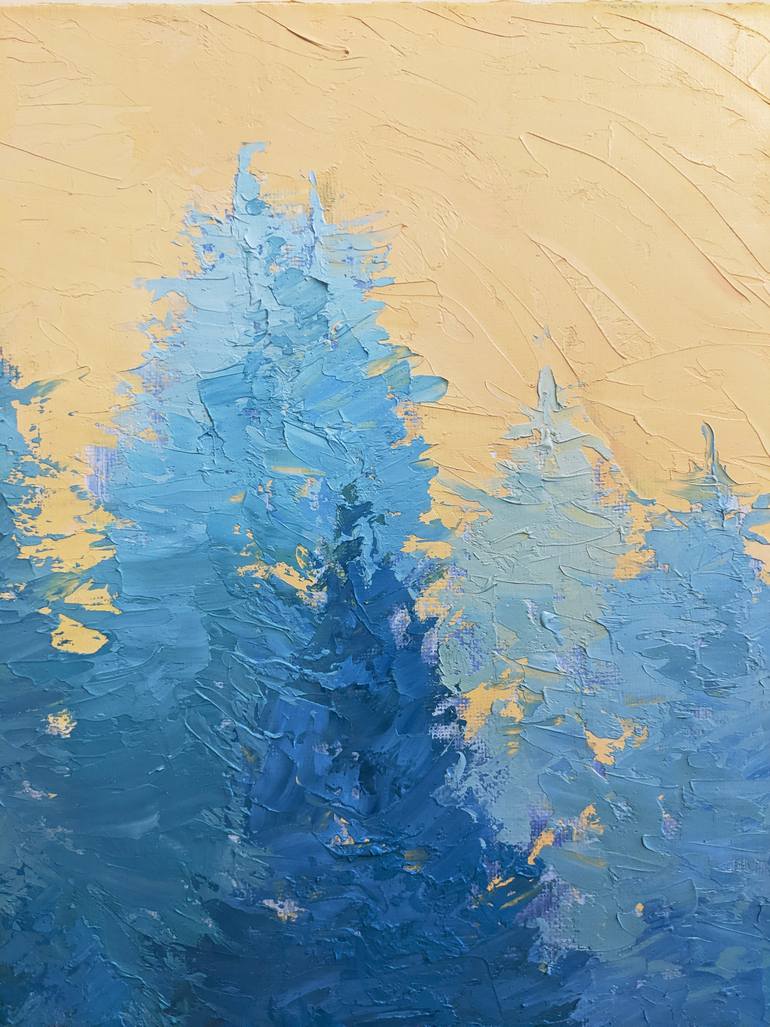 Original Art Deco Landscape Painting by Tatiana Ivolga