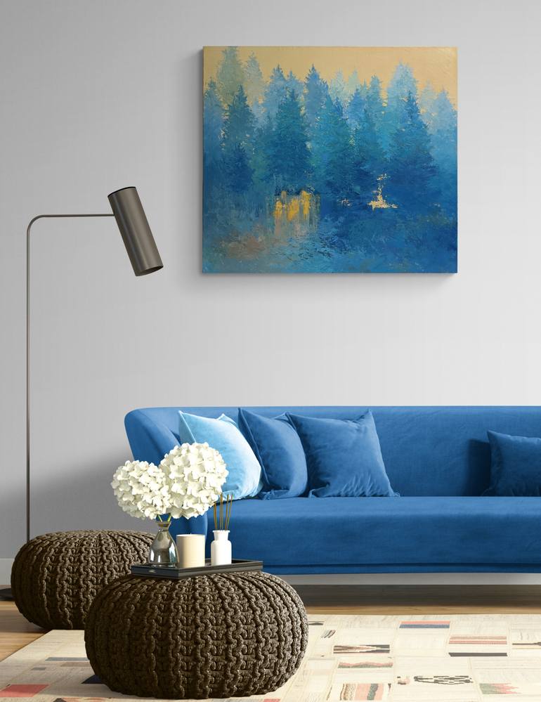 Original Art Deco Landscape Painting by Tatiana Ivolga