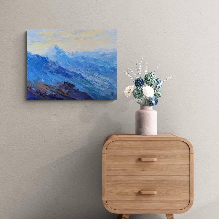 Original Art Deco Landscape Painting by Tatiana Ivolga