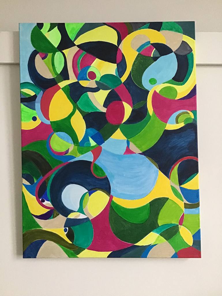 Original Contemporary Abstract Painting by Nat Bess