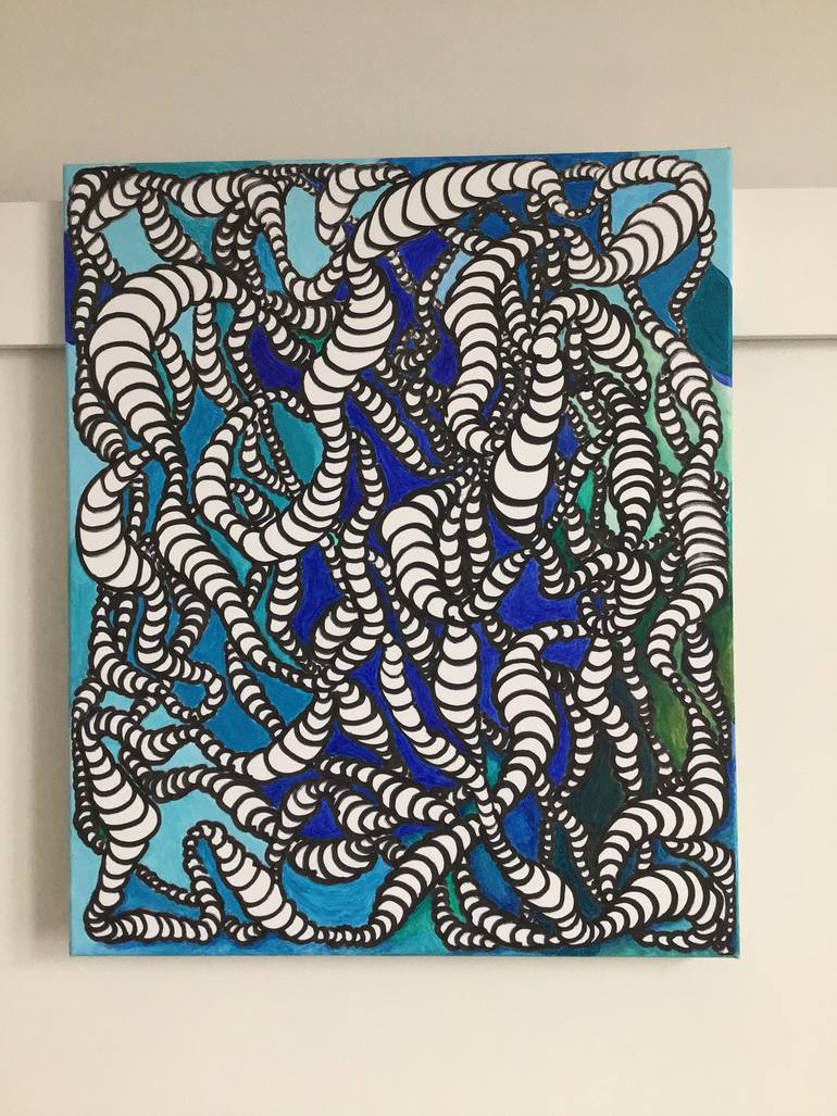 Original Conceptual Abstract Painting by Nat Bess