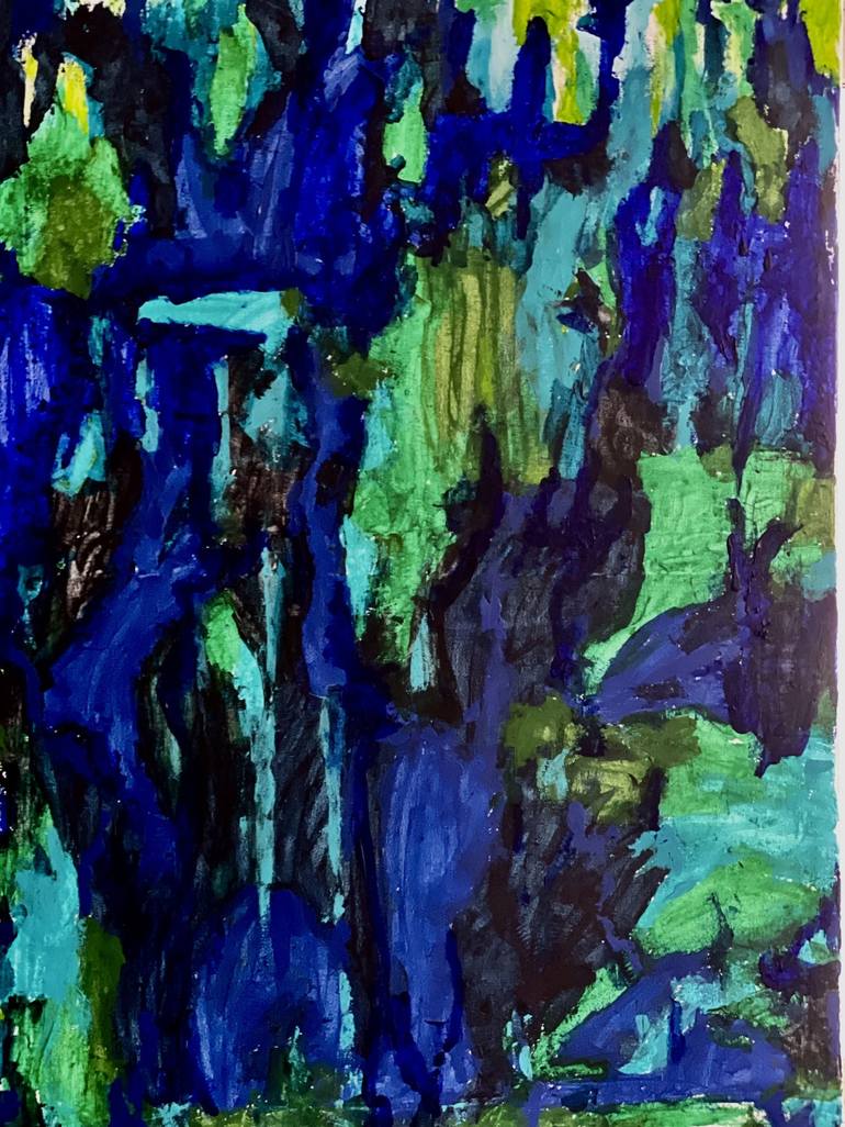 Original Abstract Expressionism Abstract Painting by Nat Bess