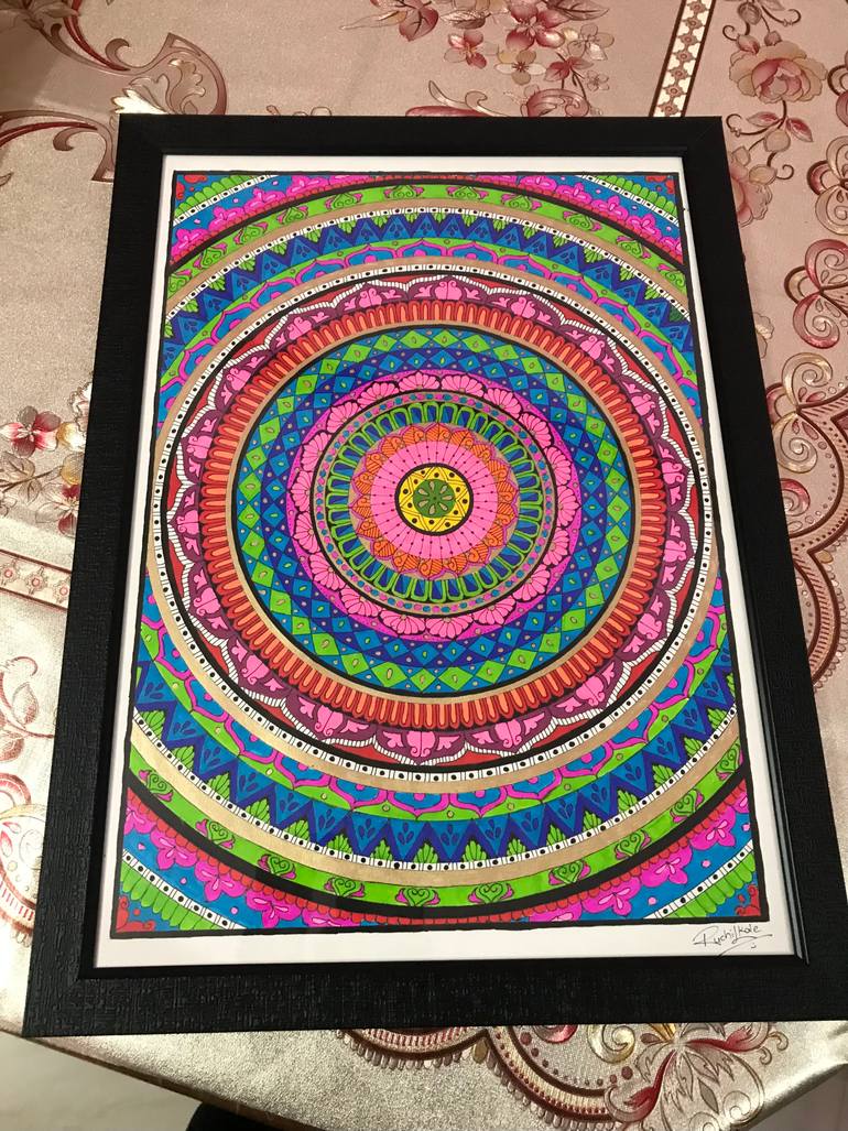 Original Abstract Geometric Painting by Ruchita Kale