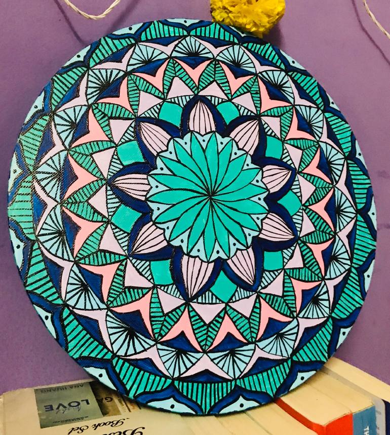 Original Abstract Geometric Painting by Ruchita Kale