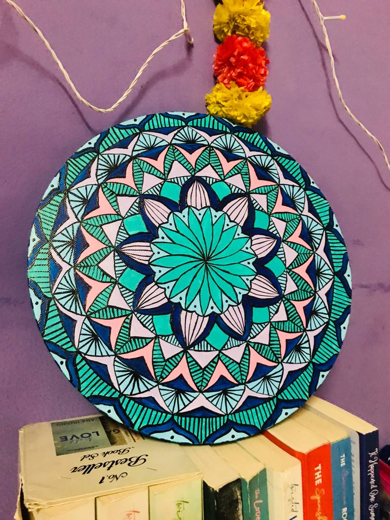 Original Abstract Geometric Painting by Ruchita Kale