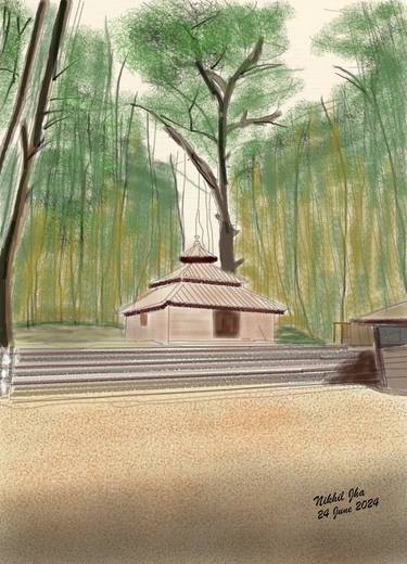 Original Abstract Landscape Printmaking by Nikhil Jha
