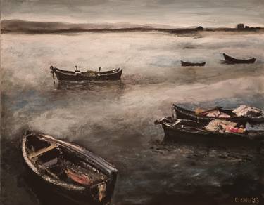 Original Boat Paintings by Oliwia Otto