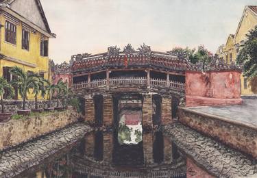 Original Realism Architecture Painting by Nguyễn Thị Như Ngọc