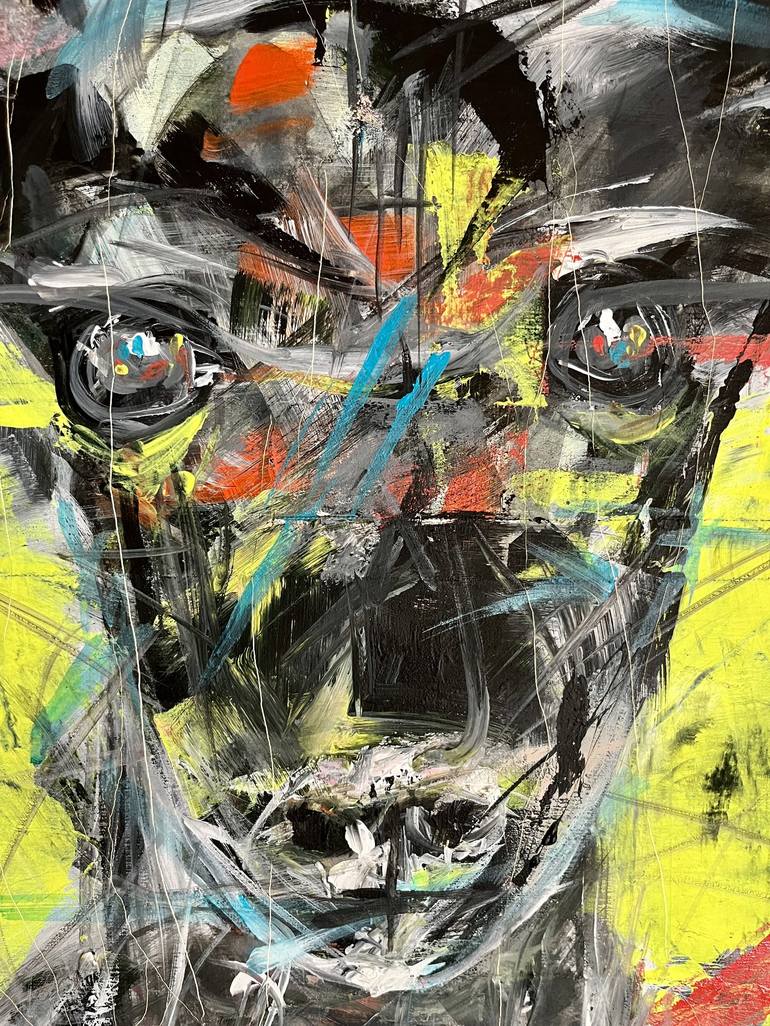 Original Abstract Expressionism Graffiti Painting by Mike Taiyou