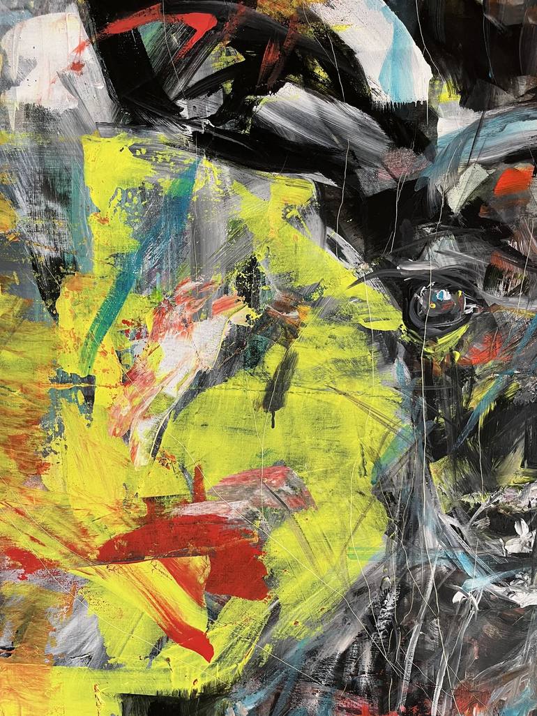 Original Abstract Expressionism Graffiti Painting by Mike Taiyou