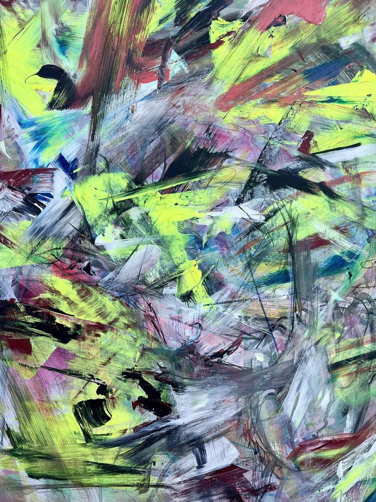 Original Abstract Expressionism Abstract Painting by Mike Taiyou