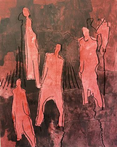 Print of Abstract People Mixed Media by Kurt Zeltner