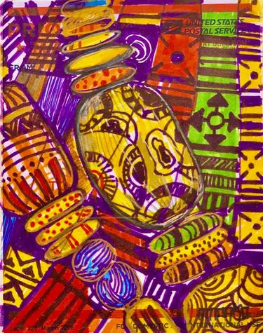 Original Abstract Culture Mixed Media by Peter Amoako