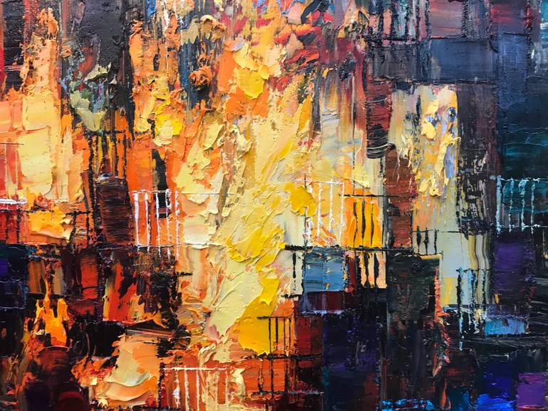 Original Abstract Expressionism Abstract Painting by Quan Ngoc Le  Artist