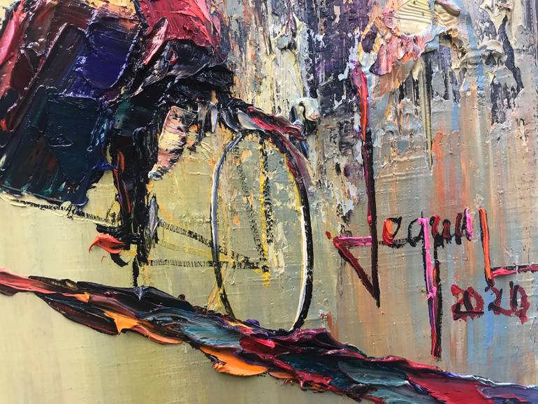 Original Abstract Expressionism Abstract Painting by Quan Ngoc Le  Artist
