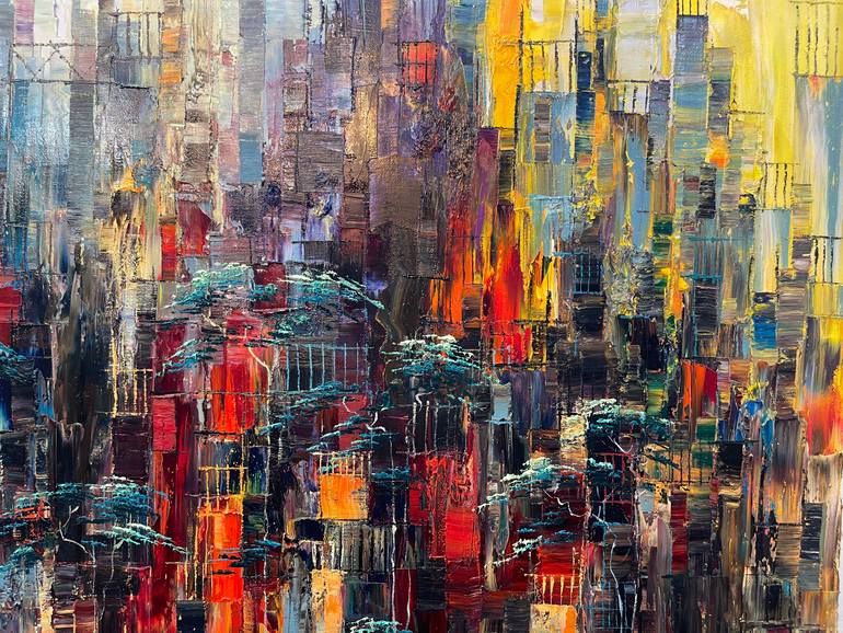 Original Abstract Expressionism Abstract Painting by Quan Ngoc Le  Artist