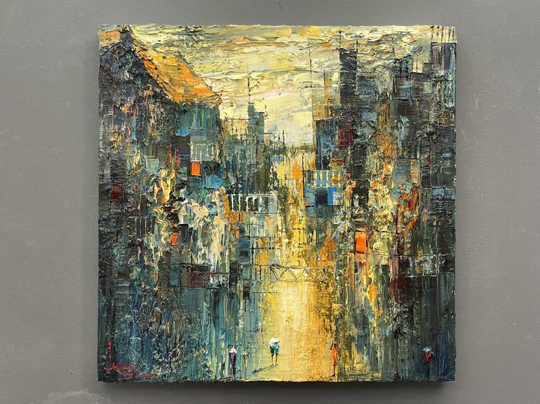 Original Abstract Expressionism Abstract Painting by Quan Ngoc Le  Artist
