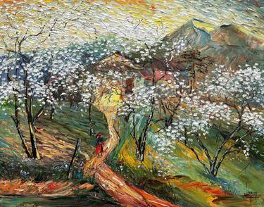 Original Expressionism Landscape Paintings by Quan Ngoc Le Artist
