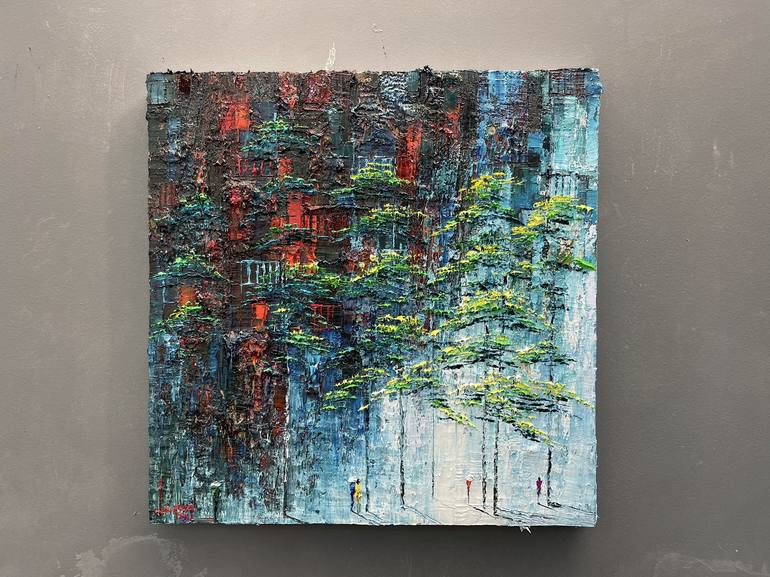 Original Abstract Painting by Quan Ngoc Le  Artist