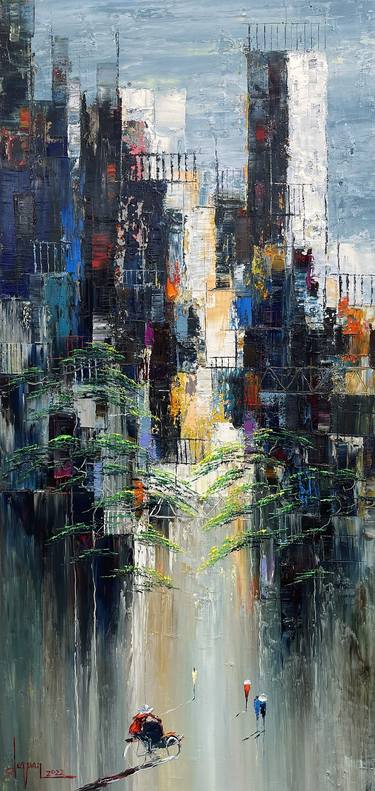 Original Abstract Landscape Paintings by Quan Ngoc Le Artist