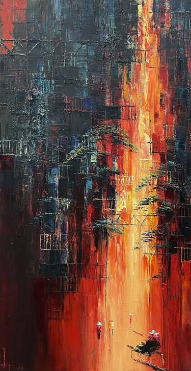 Original Abstract Paintings by Quan Ngoc Le Artist