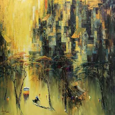 Original Abstract Expressionism Landscape Paintings by Quan Ngoc Le Artist