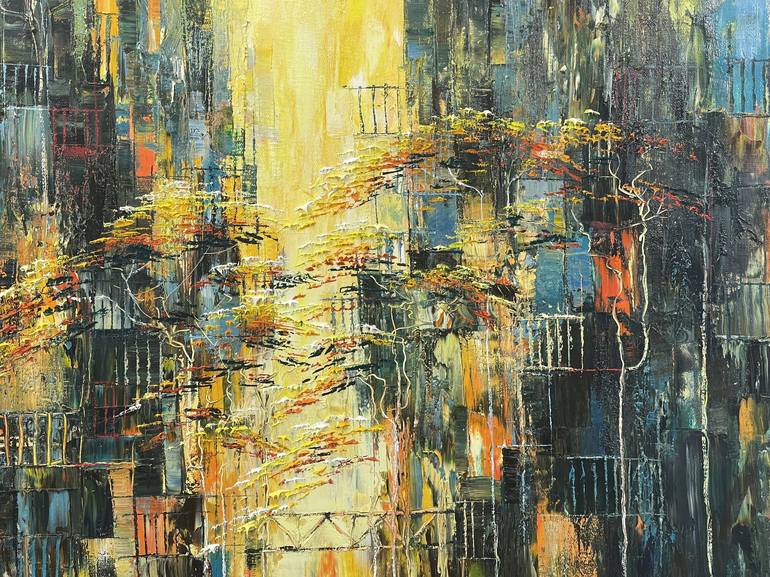 Original Abstract Expressionism Landscape Painting by Quan Ngoc Le  Artist