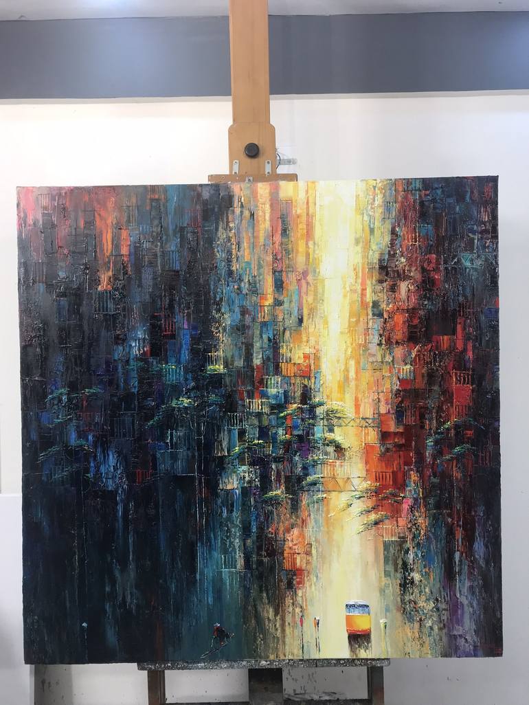 Original Abstract Painting by Quan Ngoc Le  Artist