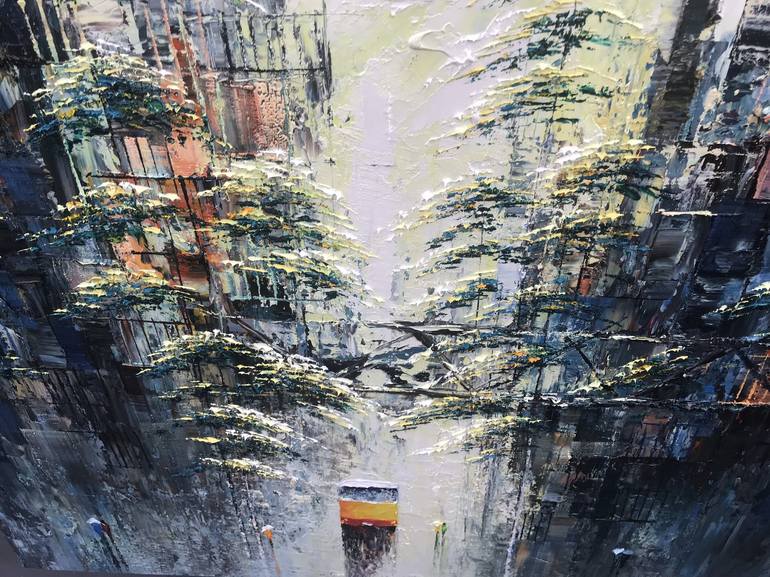 Original Abstract Expressionism Landscape Painting by Quan Ngoc Le  Artist