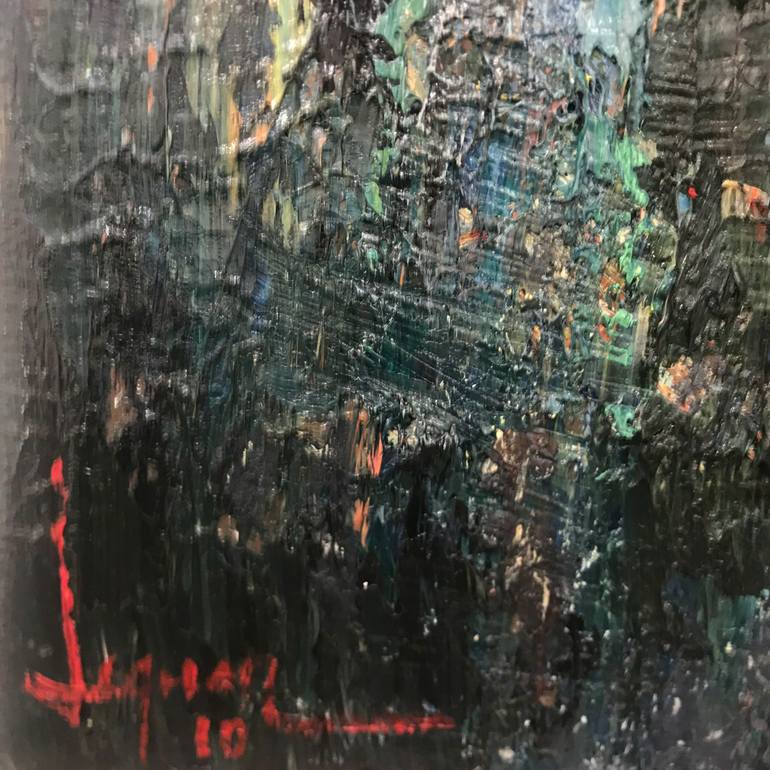Original Abstract Expressionism Abstract Painting by Quan Ngoc Le  Artist