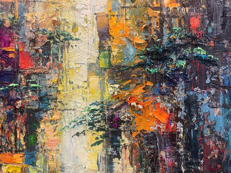 Original Abstract Expressionism Abstract Painting by Quan Ngoc Le  Artist