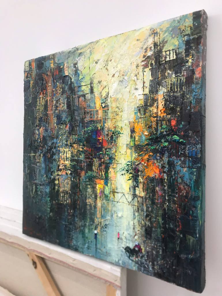 Original Abstract Expressionism Abstract Painting by Quan Ngoc Le  Artist