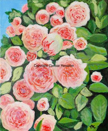 Original Figurative Floral Paintings by Messelier Clarisse