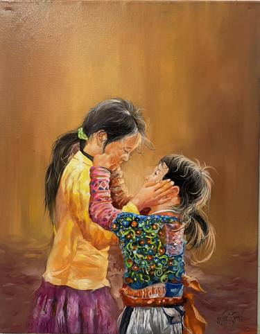 Print of Realism Kids Paintings by Giap Van Tuan