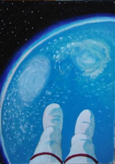 Original Figurative Outer Space Paintings by Roberto Casparrini