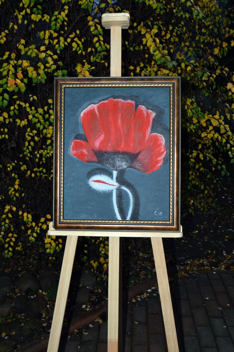 Original Abstract Botanic Painting by Juliia Satyr