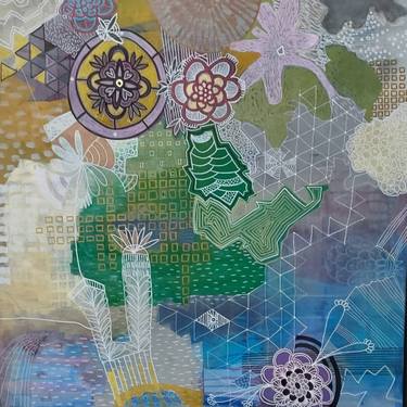 Original Abstract Painting by Evelina Ustinaviciute