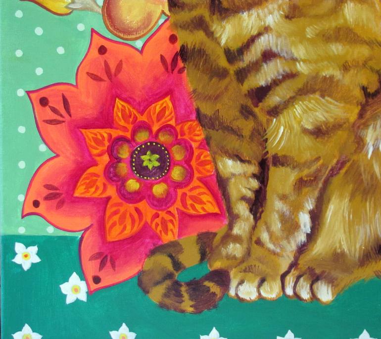 Original Portraiture Cats Painting by Ana Vasylenko