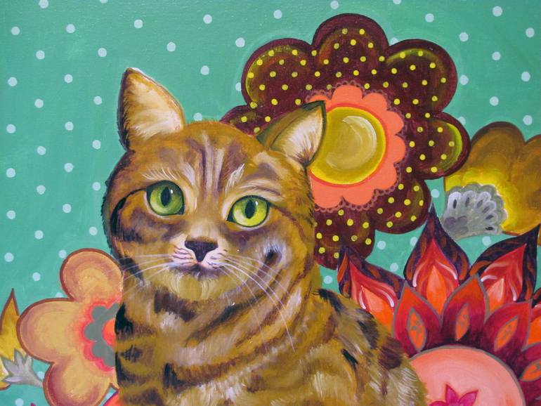 Original Portraiture Cats Painting by Ana Vasylenko