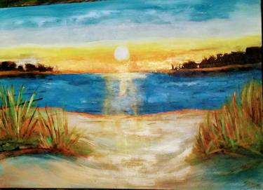 Original Contemporary Beach Mixed Media by Doris Simon