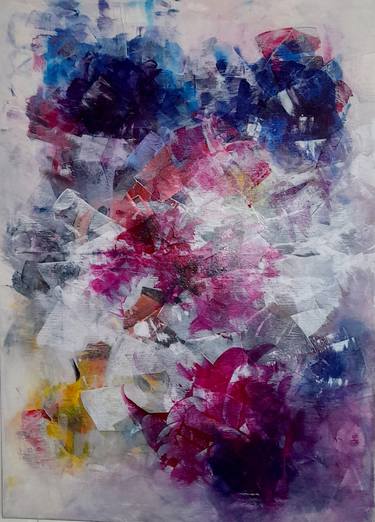 Original Abstract Expressionism Abstract Mixed Media by Doris Simon
