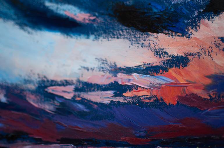Original Abstract Cities Painting by Kseniia Vakhrusheva