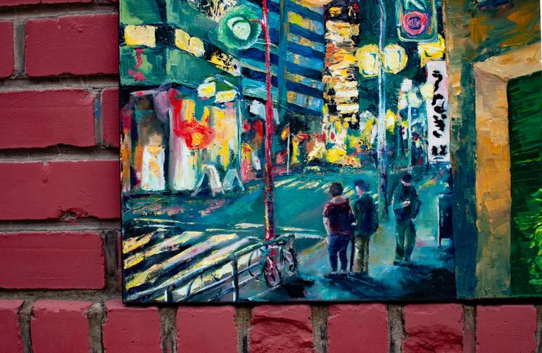 Original Abstract Cities Painting by Kseniia Vakhrusheva